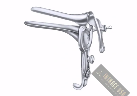 Pederson Vaginal Specula with Suction Tube on - Precision stainless steel gynecological instrument - Intrace USA