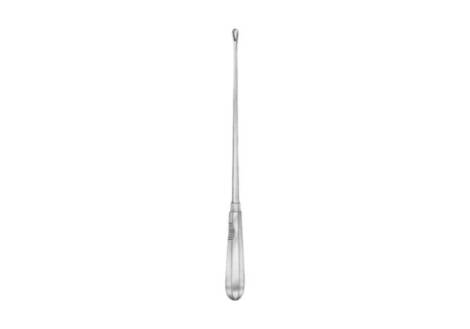 Recamier Uterine Curette, Sharp tip, 31cm stainless steel surgical instrument