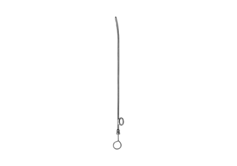 Female metal catheter, 16 cm, ring handle