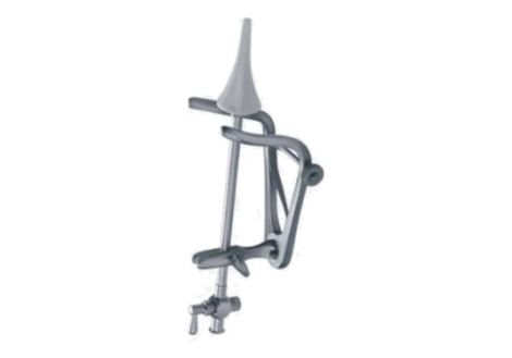 Knutson Urethrography Clamp, complete, 18 cm, cone mounted in its spring frame
