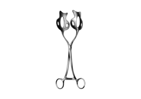 Kocher seizing forceps, 26.5 cm, fenestrated jaws