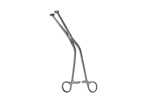 Millin atrauma capsule forceps, 23.5 cm, atrauma toothed jaws