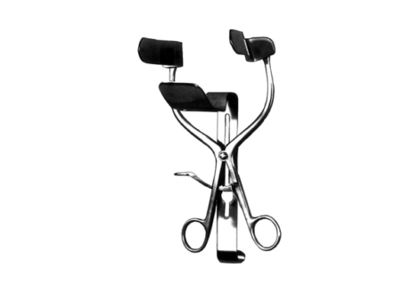 Millin bladder retractor, complete self-retaining frame with lateral and central blades