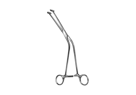 Millin prostatectomy forceps, 23 cm, ring handles with ratchet