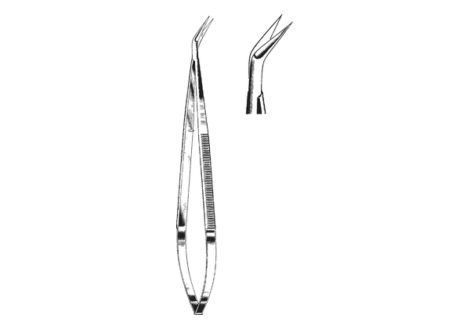 Potts-Yasargil Micro Spring Type Scissors Angled