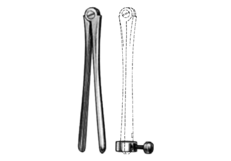 Stone-Watt intestinal anastomosis clamp with locking ferrule