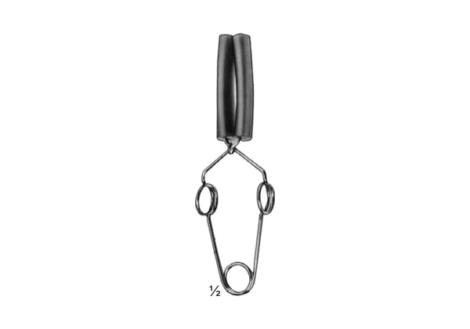 Strauss penis clamp, 13 cm, ring handles