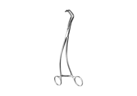 Uro-Tangential forceps, 26 cm, curved tangential jaws