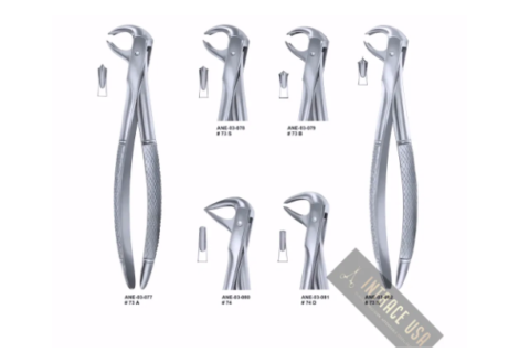 Extracting Forceps lower molars for children Fig. 73
