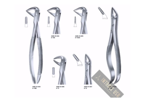 Extracting Forceps lower roots and crowded incisors Fig. 74XN