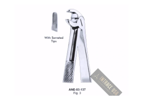 Extracting Forceps lower incisors, premolars, roots Fig. 3