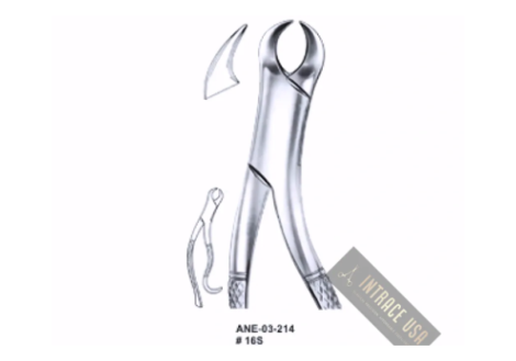 Extracting Forceps lower molars for children Fig. 16S