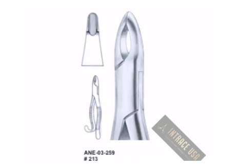 Extracting Forceps upper centrals and canines Fig. 213