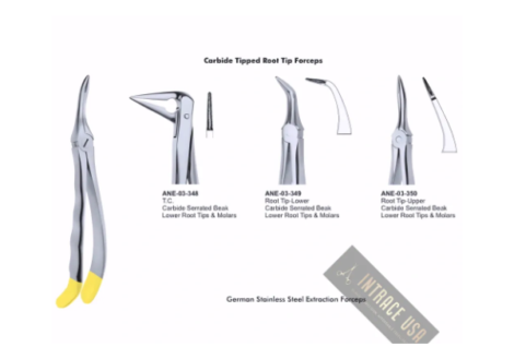 Carbide Serrated Beak Lower Root Tips & Molars T.C.