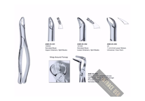 Extracting Forceps Wrap around extraction forcep right angle