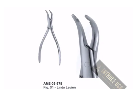 Lindo Levien Extracting Forceps Curved for roots and fragments - TC coating Fig. 01