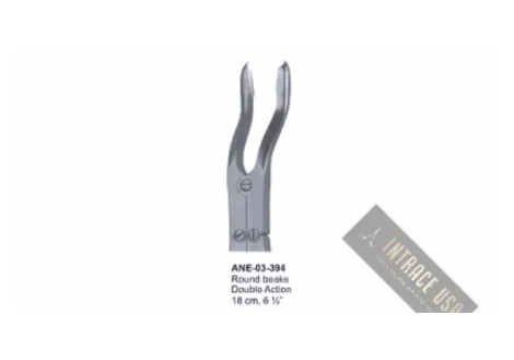 Double action bone rongeur with round beaks, 18 cm, from Intrace USA