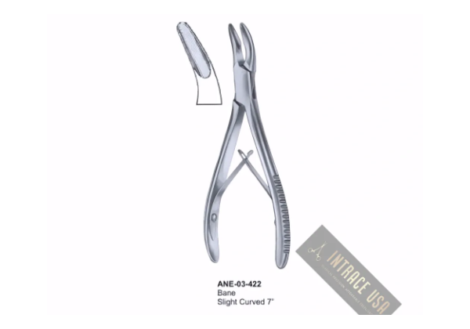 Bane Bone Rongeurs Slight Curved 7”