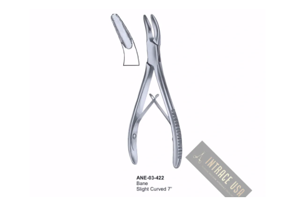 Bane Bone Rongeurs Slight Curved 7”