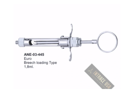 Euro Breech loading Type Dental Syringes 1,8ml.