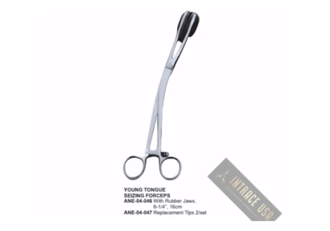 Young Tongue Seizing Forceps Replacement Tips 2/set