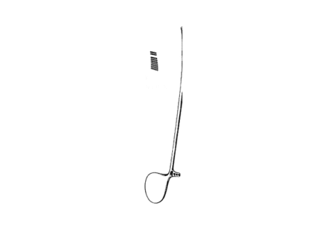 Faure peritoneal clamp forceps, one into two teeth