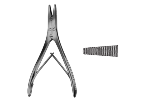 Flat Nose Plier With Crosswise Groove