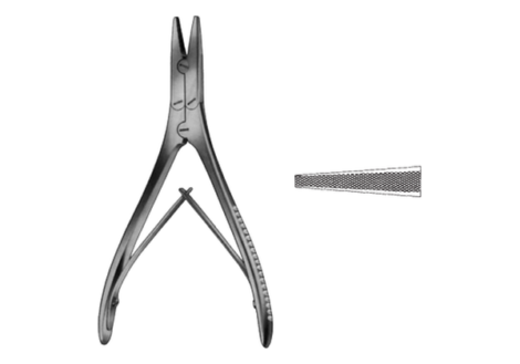 Flat Nose Plier With Longitudinal Groove