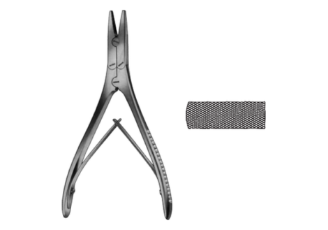 Flat Nose Plier With Serrations Only