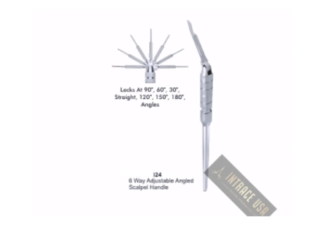 6 Way Adjustable Angled Scalpel Handle