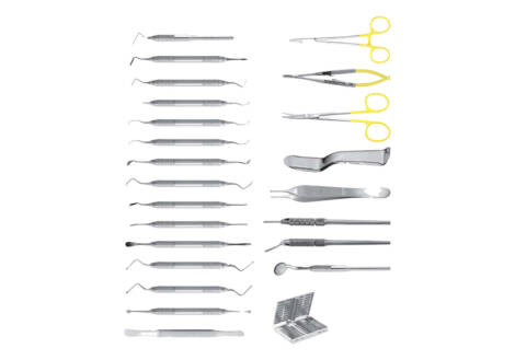 Advanced Periodontal Surgery Set, 23 Pieces with sterilization cassette