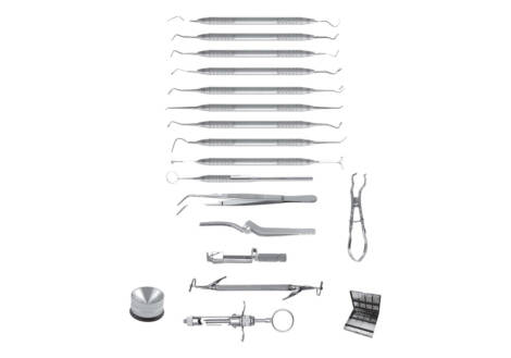 Amalgam Restorative Set, 17 Pieces with sterilization cassette