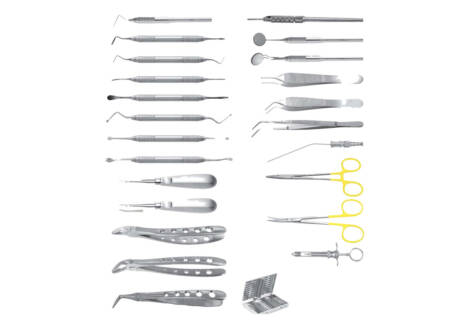 Atraumatic Extraction Set, 23 Pieces with sterilization cassette