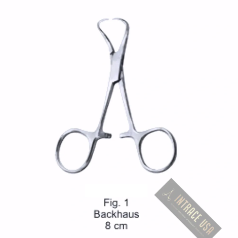 Backhaus 1 (Backhaus 8 cm, Fig. 1) - Precision stainless steel maxillofacial instrument - Intrace USA