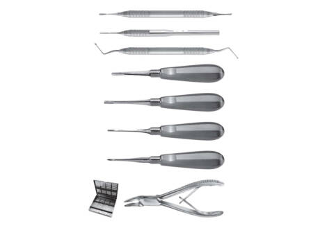 Basic Extraction Set, 8 Pieces with sterilization cassette