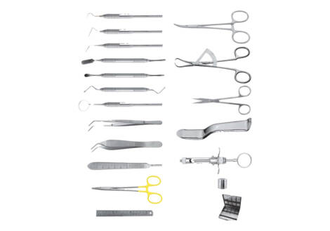 Basic Implant Surgery Set, 19 Pieces with sterilization cassette