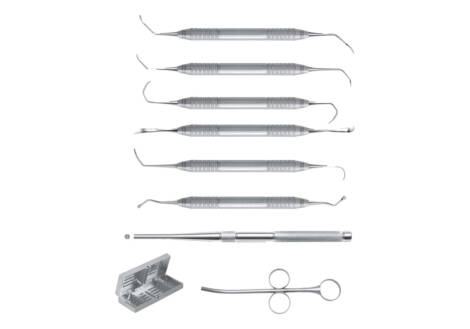 Basic Sinus Lift Set, 8 Pieces with sterilization cassette