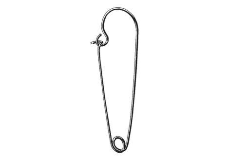 Bunt safety pin