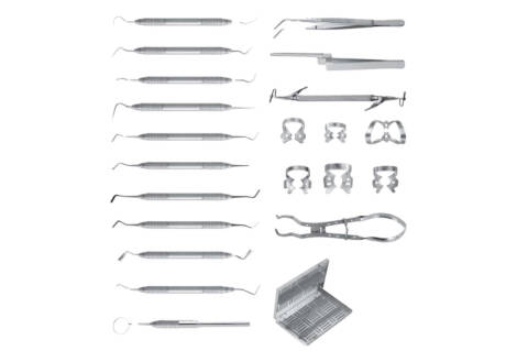 Composite Restorative Set, 21 Pieces with sterilization cassette