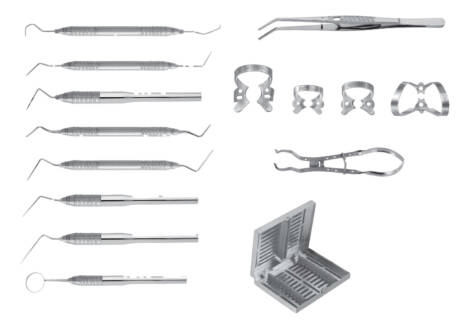 Endodontic Set, 14 Pieces with sterilization cassette