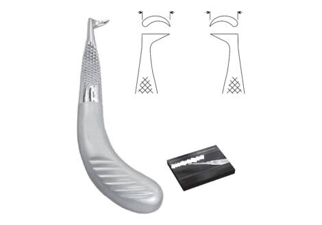 Falcon Root Elevator Set, 2 Pieces with sterilization cassette