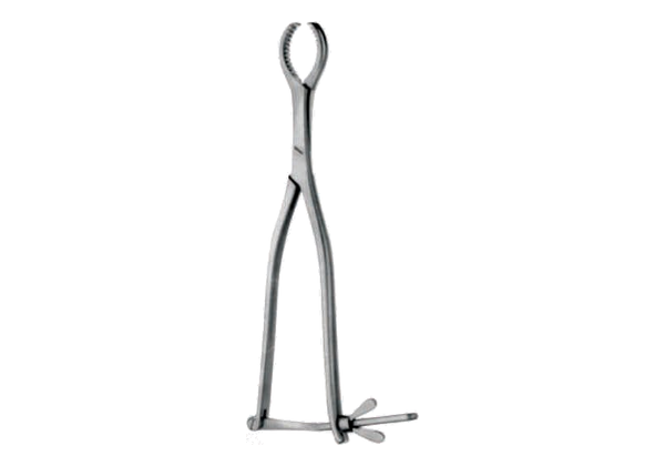 Hey Groves holding forceps