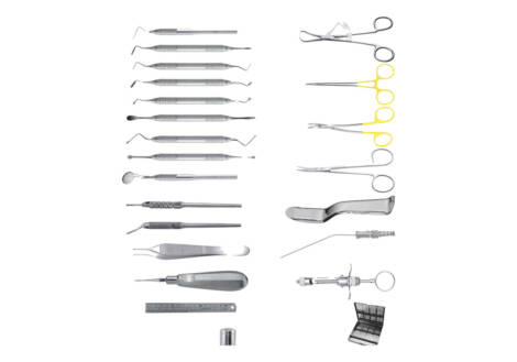 Implant Surgery Set, 23 Pieces with sterilization cassette