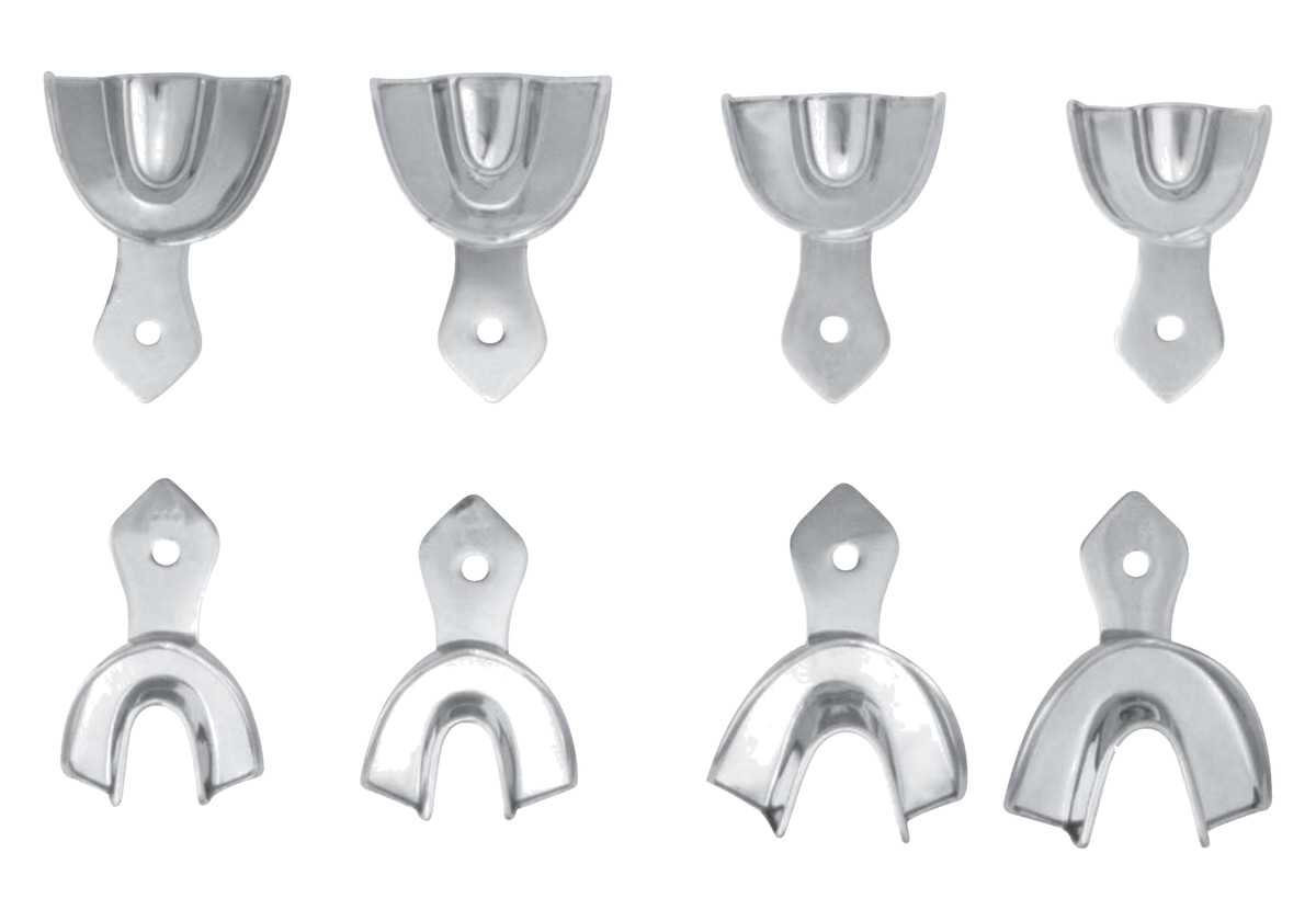 Children's Plain Rim-Lock Impression Tray Set (8 Trays)