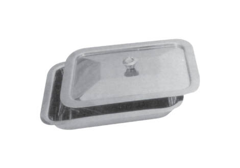 Instrument Tray with Knob Lid, 6 × 8 in
