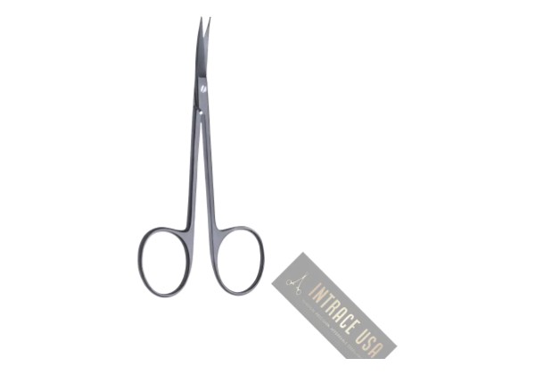 curved serrated iris scissors