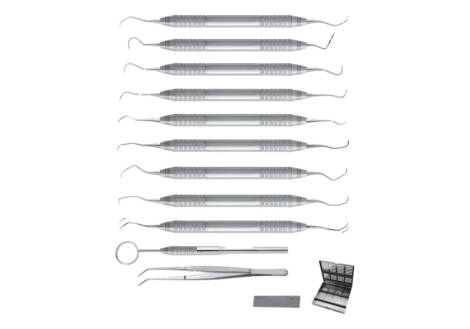 Large Prophylaxis Set, 12 Pieces with sterilization cassette