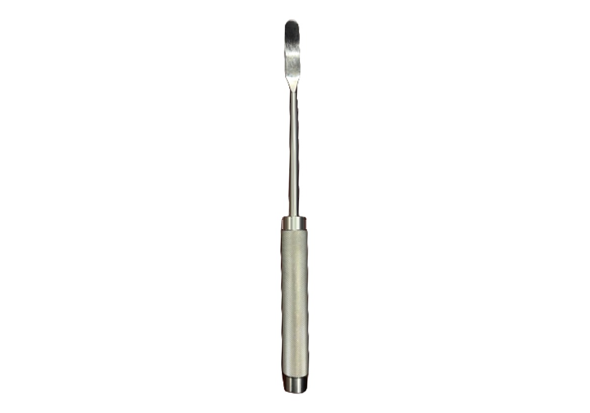 LiftTrace Panola periosteal elevator with knurled round handle, tip up