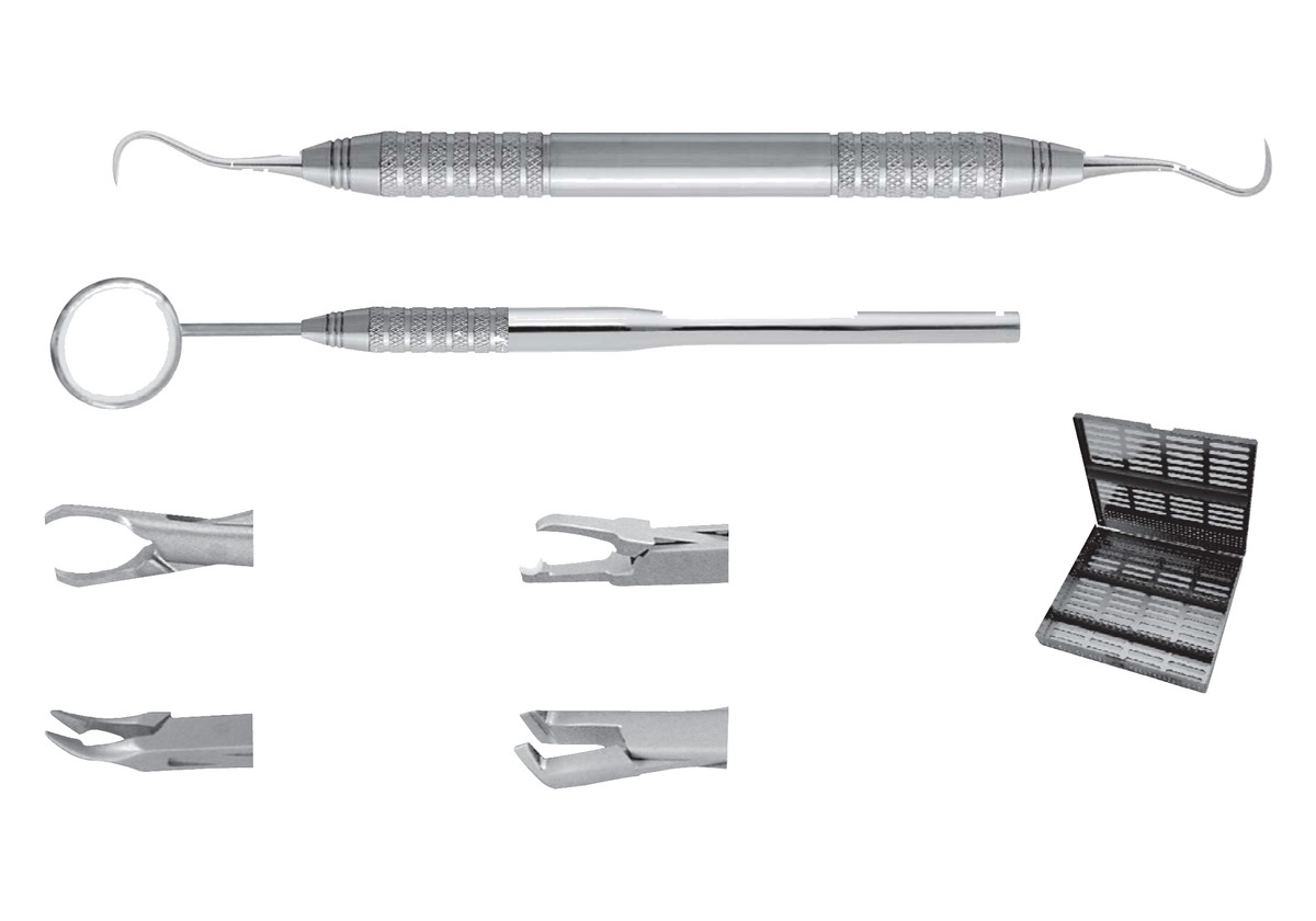 Orthodontic Debanding Set, 6 Pieces with sterilization cassette