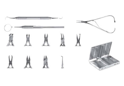 Orthodontic Practice Set, 12 Pieces with sterilization cassette